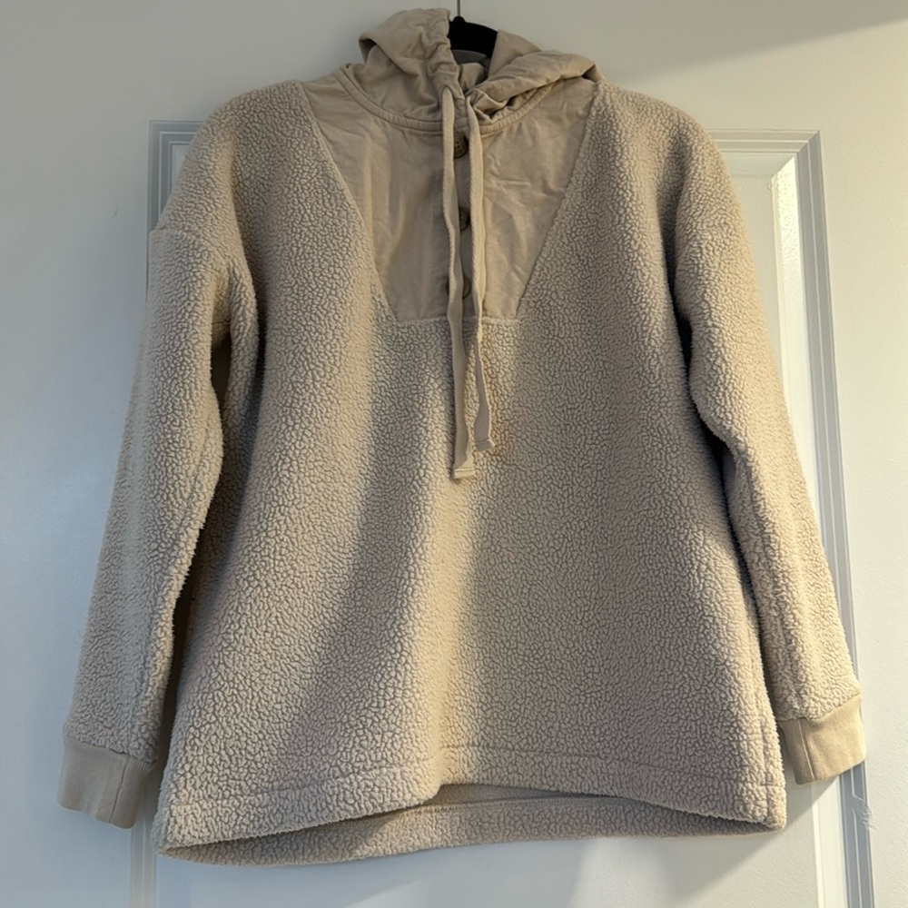 Madewell size xs faux sherpa cozy courderoy hoodie